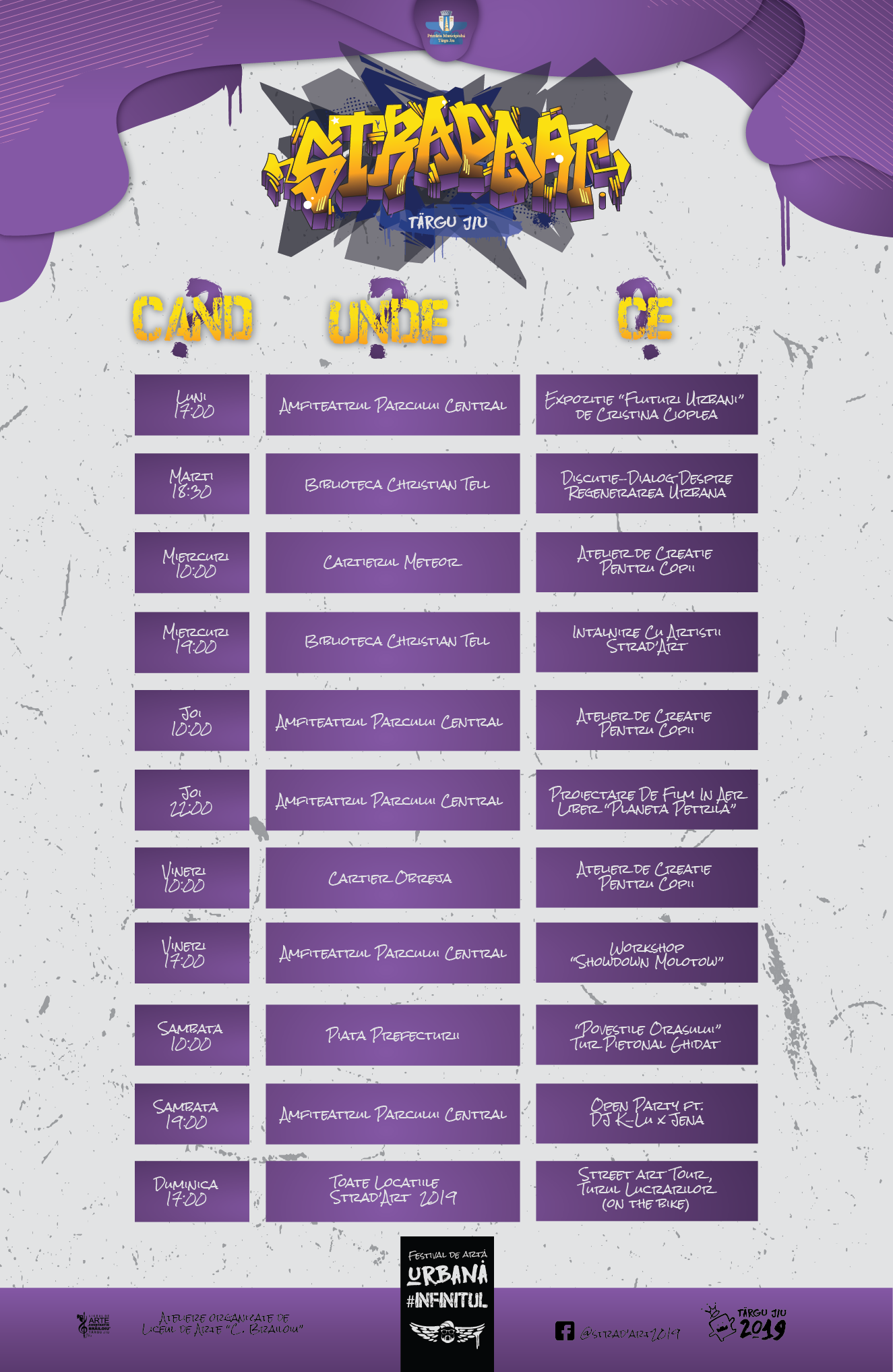 Strad'Art este primul festival de arta urbana din Targu Jiu. Participa Endo si Farid Rueda. 